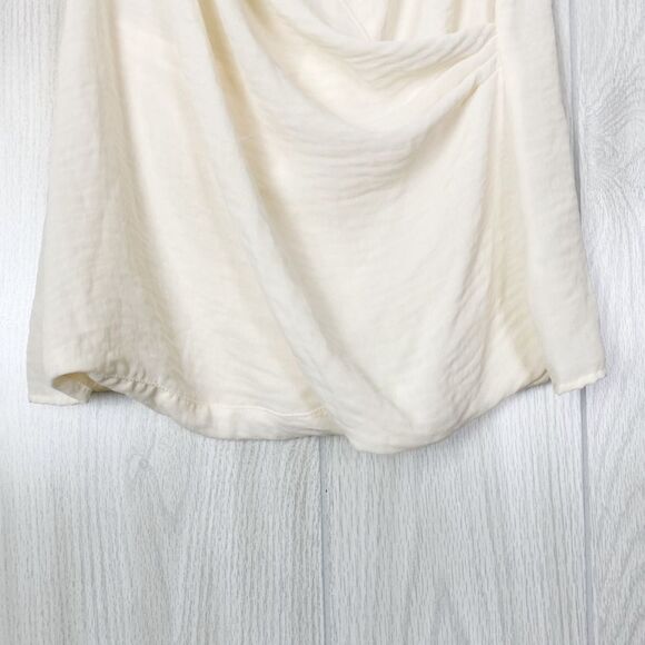Cabi | Cream Crossover Wrap Style Blouse Size Small - Picture 7 of 11